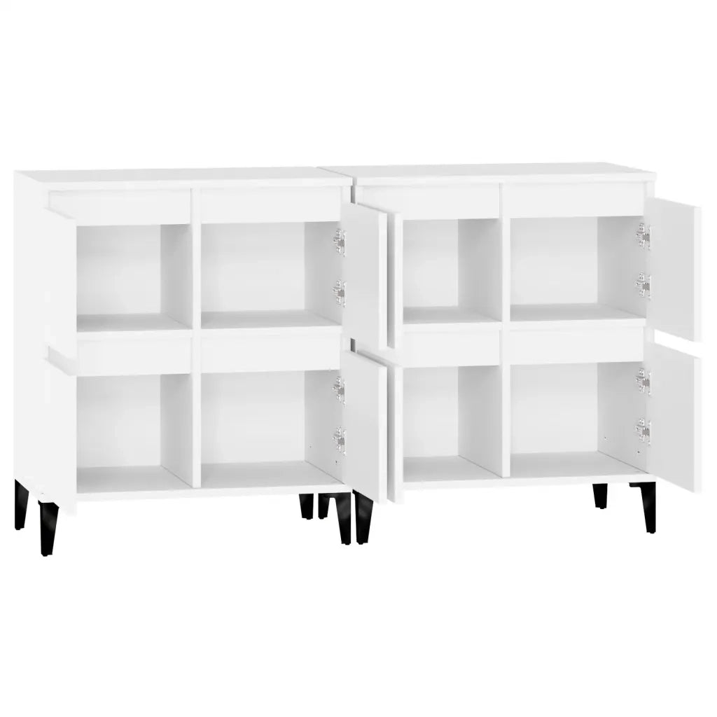 Credenze 2pz | Madia | Buffet da pranzo | Armadio da pranzo Bianche 60x35x70 cm in Legno Multistrato