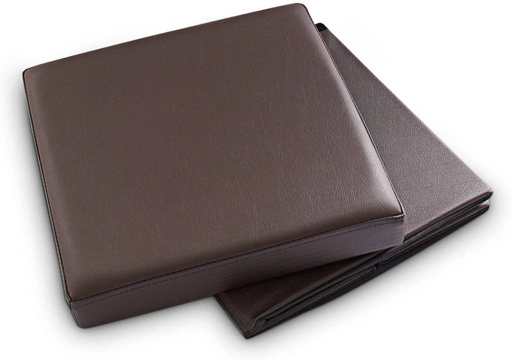 Pouf/sgabello pieghevole contenitore stabile materiale sintetico 38 cm marrone 13_0002806_5