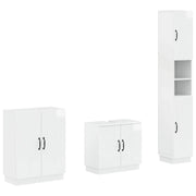 Set di armadietti da bagno in 3 pezzi HOORN Bianco Lucido 3417472