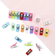 100 Clip per Tessuto - Clip per Tessuto in ABS e Acciaio Inossidabile - Clip Piccole per Legatura Tessuti - Attività di Fai da Te