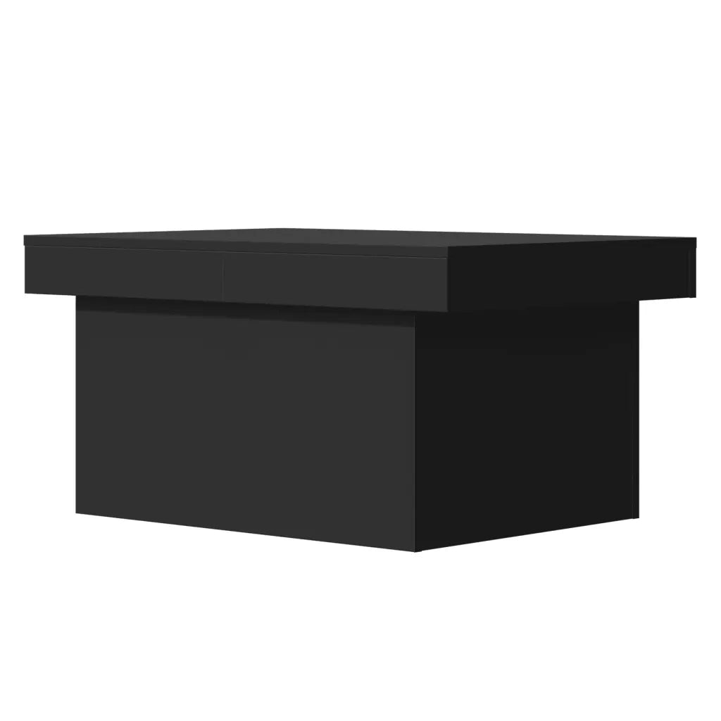 Tavolino da Salotto Nero 80x55x40 cm in Legno Multistrato 840864