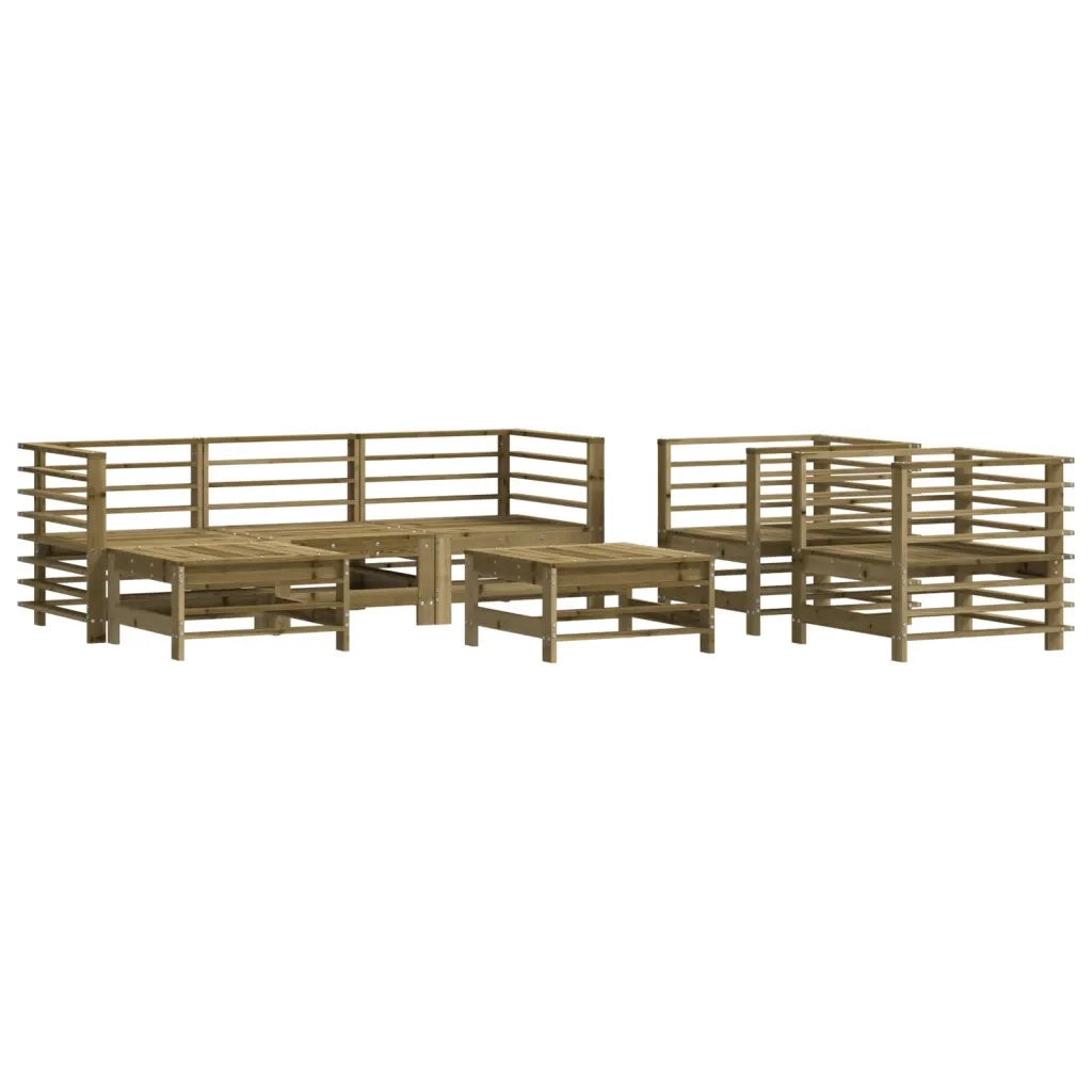 Set Divani da Giardino 7pz con Cuscini Legno Impregnato di Pinocod mxl 101236