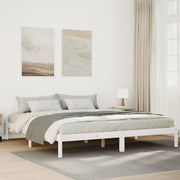 Letto Extra Lungo senza Materasso Bianco 180x210 cm in Pino 852411