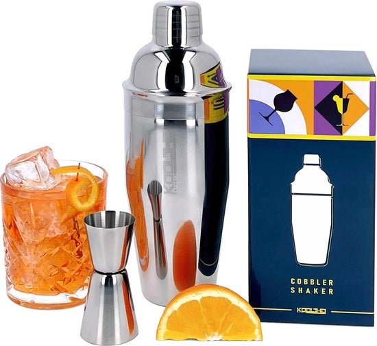 Shaker Cocktail professionale per baristi, cocktail shaker in acciaio inossidabile, misuratore di alcol con scala 2 cl 4 cl per iniziati, baristi e cocktail.