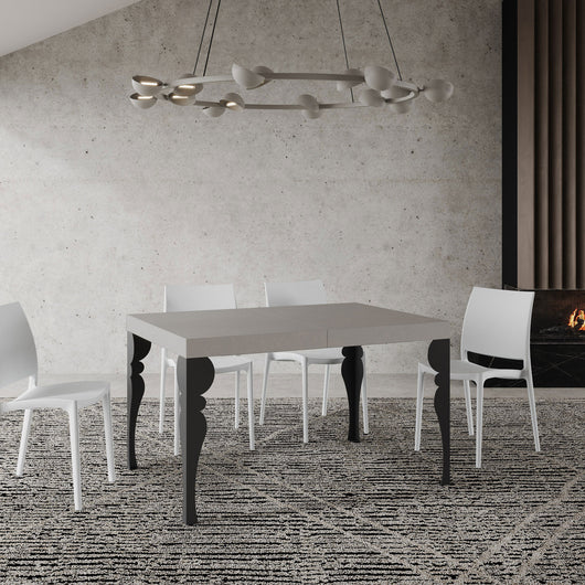 Tavolo Allungabile 120/380x90 cm Paxon Cashmere Gambe Antracite