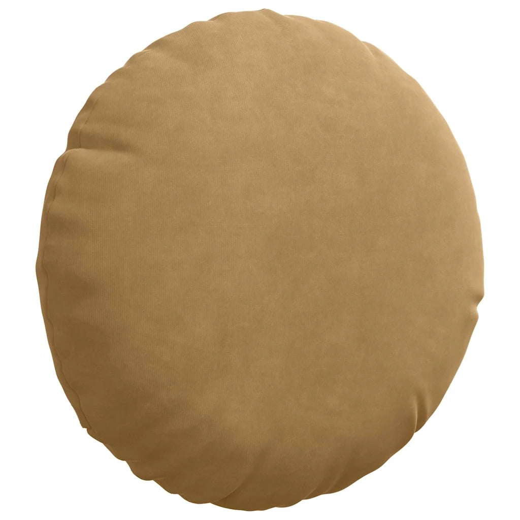 Cuscini per Seduta 2 pcs Marrone Ø30 x 13 cm Velluto