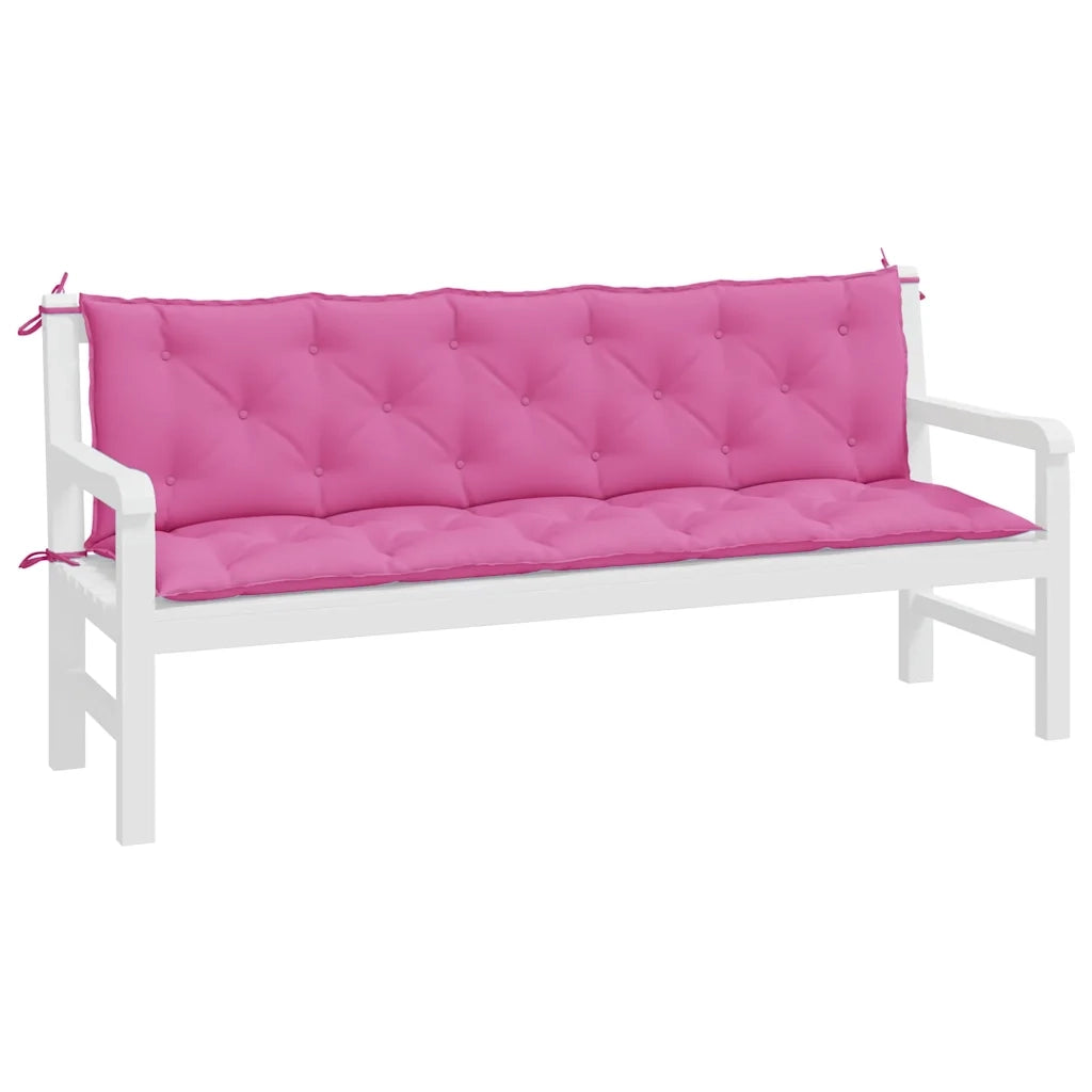 Cuscini per Panca 2 pz Rosa in Tessuto Oxford 361733