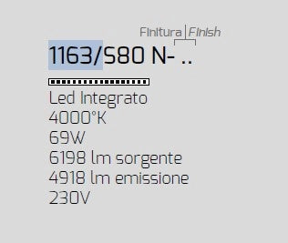 TORNADO SOSPENSIONE D.80 CM. ORO BRUNITO VERNICIATO LUCE NATURALE 4000K 1163-S80 N-OB