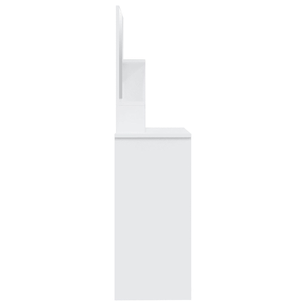 Toeletta con Specchio Bianco Lucido 86,5x35x136 cm 802963