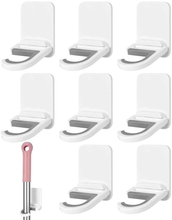 Multifunzione a inchiostro a DPI A - Sostegno autoadesivo per scopa, supporto alla parete per spazzola e scopa, supporto per spazzola pesante, clip multifunzione adatta per cucina e lavanderia