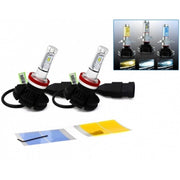 Trade Shop - Coppia Lampada Led Faro X3 Headlight H4 50w Bulbi Ricambio Luce 3 Film Colori -