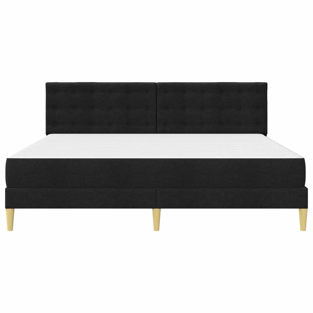 Struttura letto con materasso Nero 180 x 200 cm Tessuto 3415267
