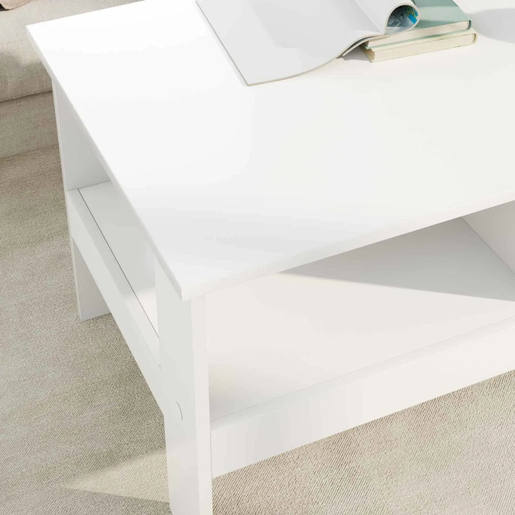 Tavolino da salotto Bianco 90 x 50 x 45 cm Legno ingegnerizzato 8000252