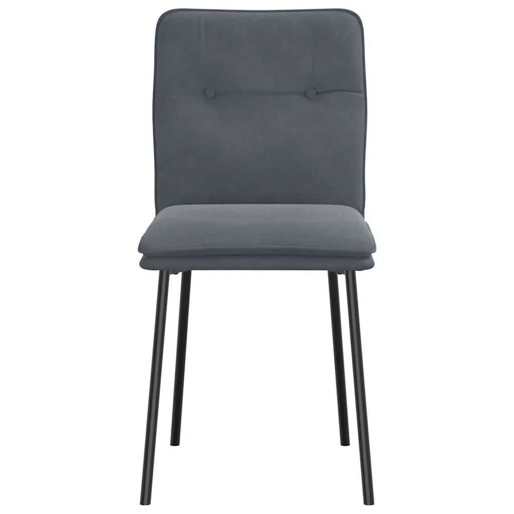 Sedie da Pranzo 6 pz Grigio Scuro in Velluto 3315680