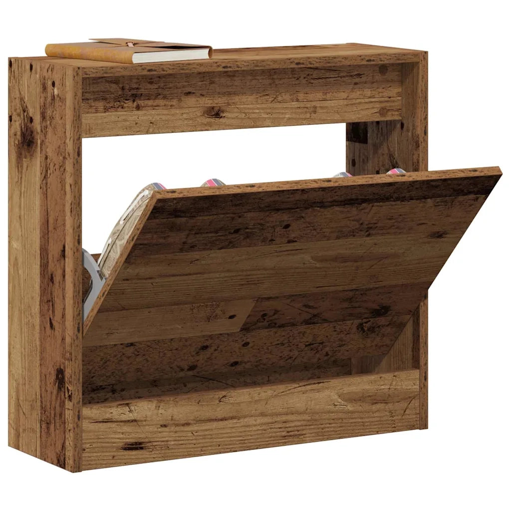 Mobile per scarpe con lo scaffale-Scarpiera Legno vecchio 60 x 21 x 57 cm