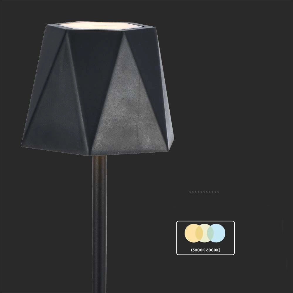 Lampada tavolo LED 4W dimmer ricaricabile USB-C V-TAC VT-10330