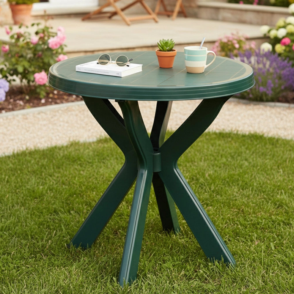 Lorwood, Tavolo da Esterno 2 Posti Made in Italy, 70x70x72h cm Verde
