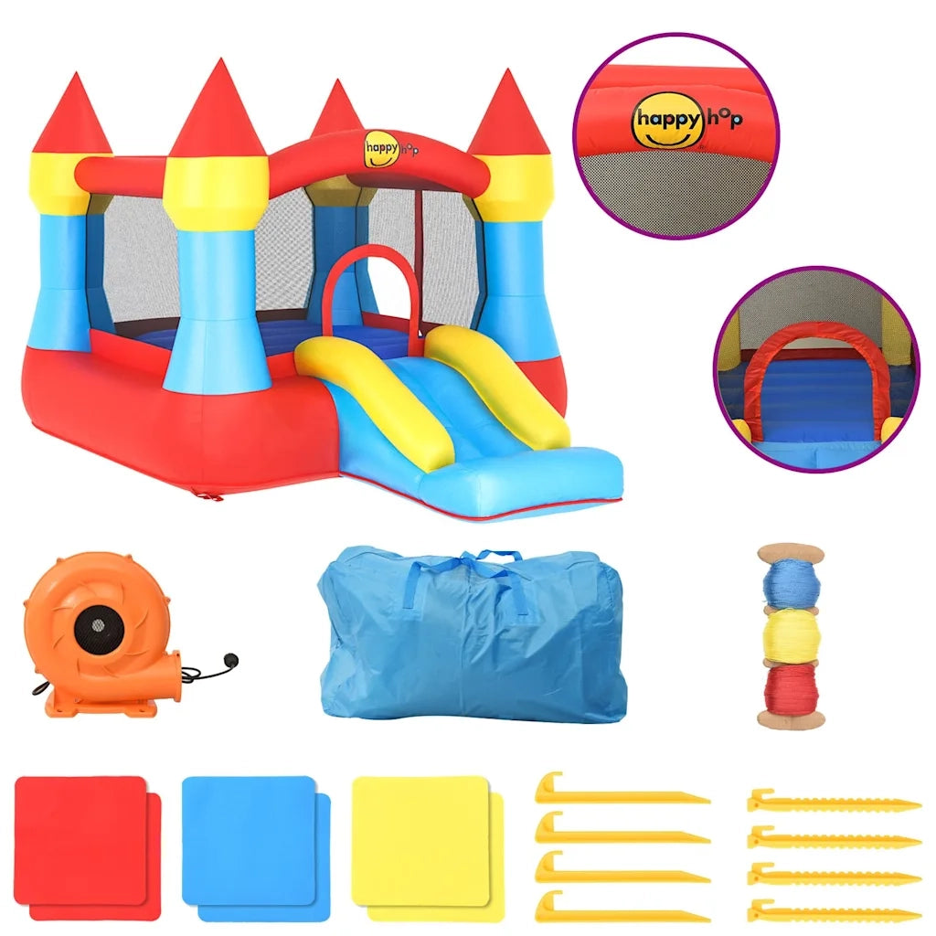 Happy Hop Castello Gonfiabile con Scivolo 264x365x214 cm 94246