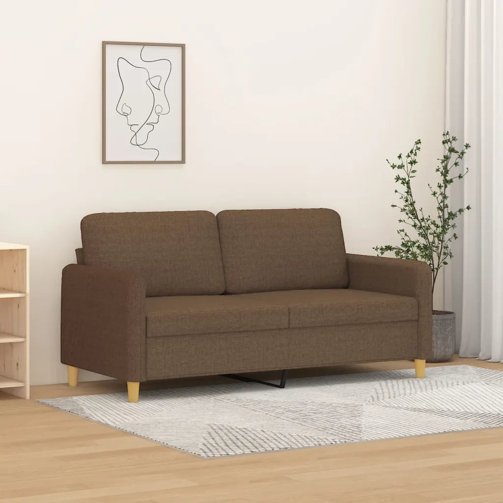 Divano a 2 Posti Marrone 140 cm in Tessutocod mxl 85408