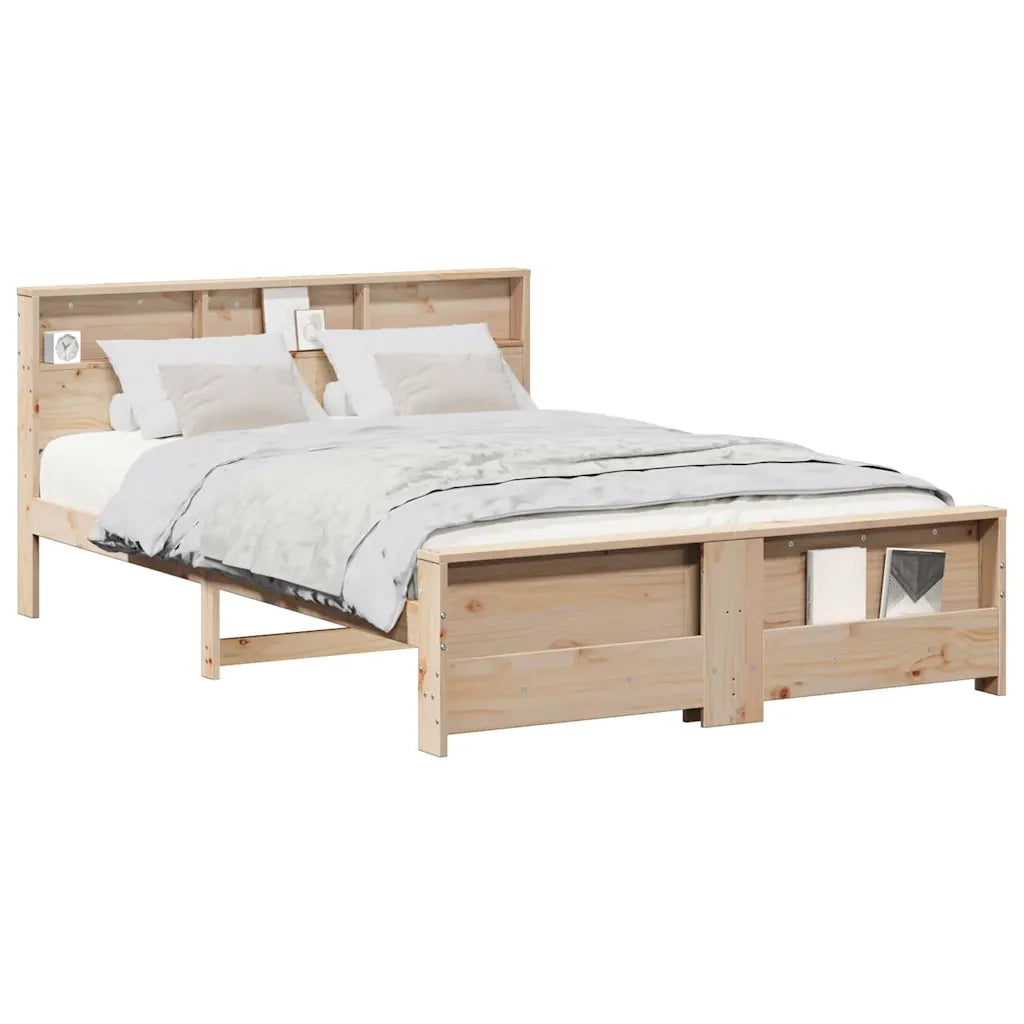vidaXL Struttura del letto Marrone 150 x 200 cm Legno di pino massello