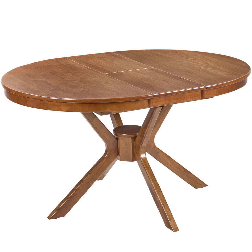 Tavolo da pranzo design retrò rovere scuro rotondo di ispirazione retrò design soggiorno sala da pranzo