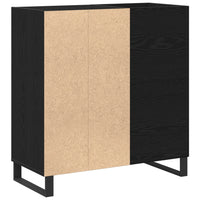 Mobile porta vinili con lo scaffale Rovere Nero 85 x 38 x 89 cm 862916