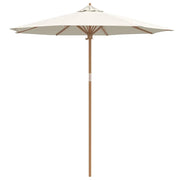 Ombrellone da giardino rotondo leggero e resistente alle intemperie 240 x 240 x 260 cm in bambù bianco crema 02_0058243