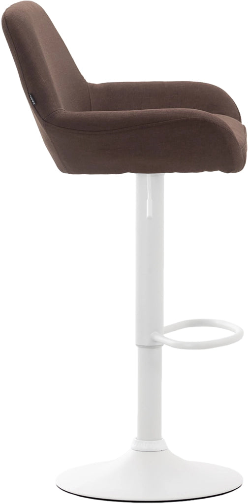Sgabello Braga in tessuto marrone,bianco