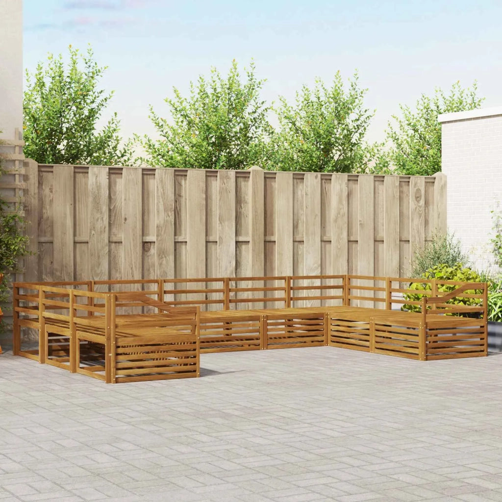 Set divani 9 pcs Naturale Legno di Acacia Massello 3374144