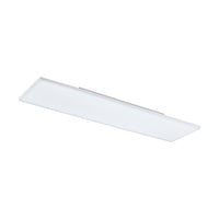 Plafoniera Moderna Turcona Acciaio Bianco 1 Luce Led Integrato 33W