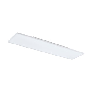 Plafoniera Moderna Turcona Acciaio Bianco 1 Luce Led Integrato 33W