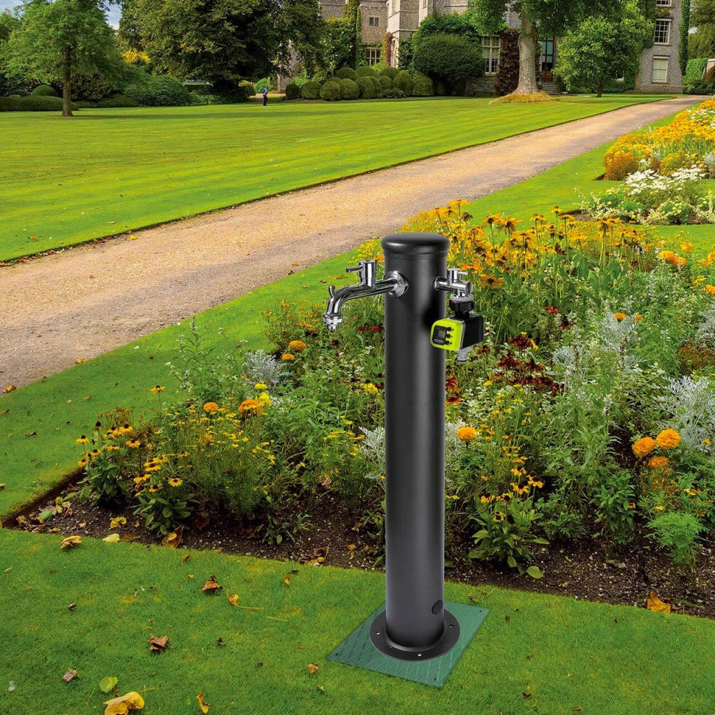 Fontana da Giardino con Doppio Rubinetto Belfer 42/ARRA Antracite