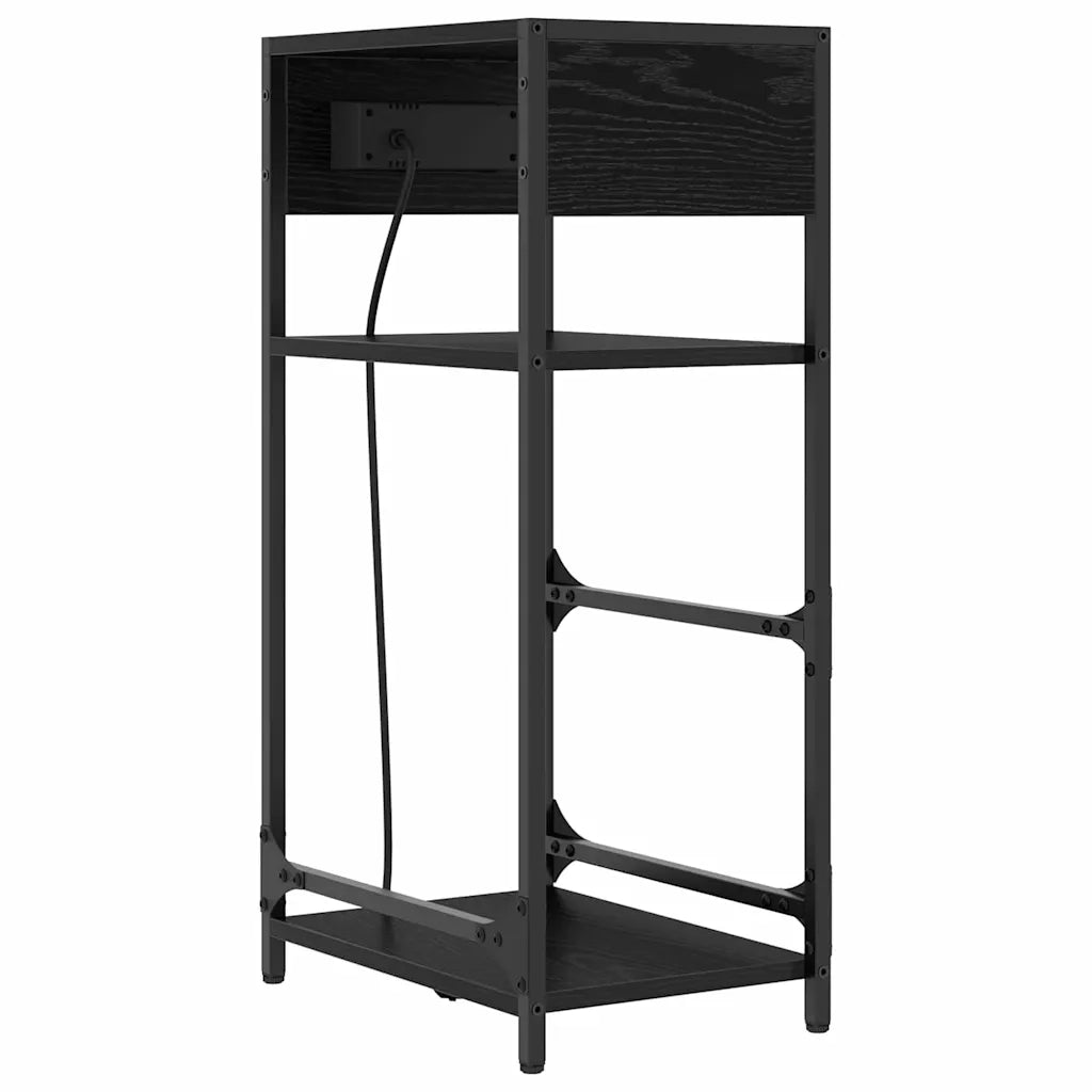 vidaXL Armadio da Notte Rovere nero 40 x 27 x 76 cm Legno multistrato