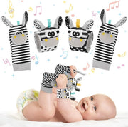 Articoli per Bambini da 0 a 6 Mesi, Sensoriali e di Istruzione per Bambini, Accessori per Neonati, Giochi per Bambini Maschi e Femmine, Polso Vibrante, Regali per Bambini, Giochi per Bambini da 0 a 9 Mesi, Grigio