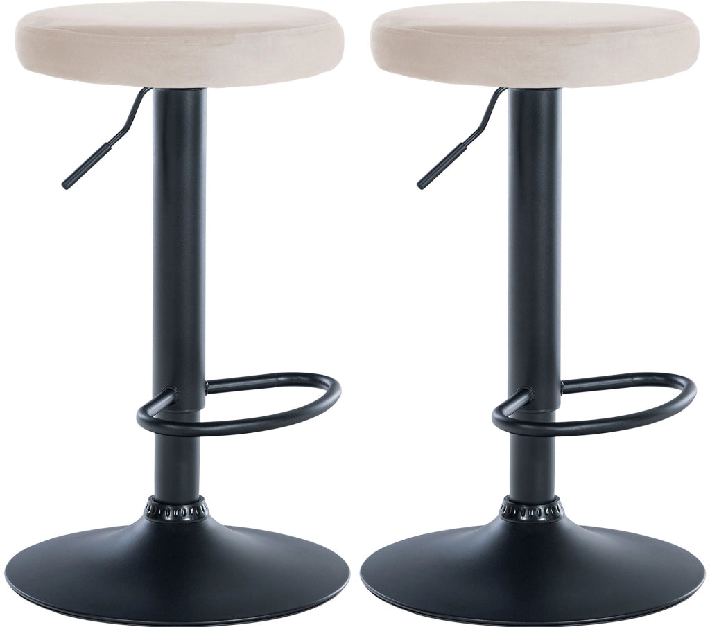 2er Set Barhocker Ponte Samt schwarz
