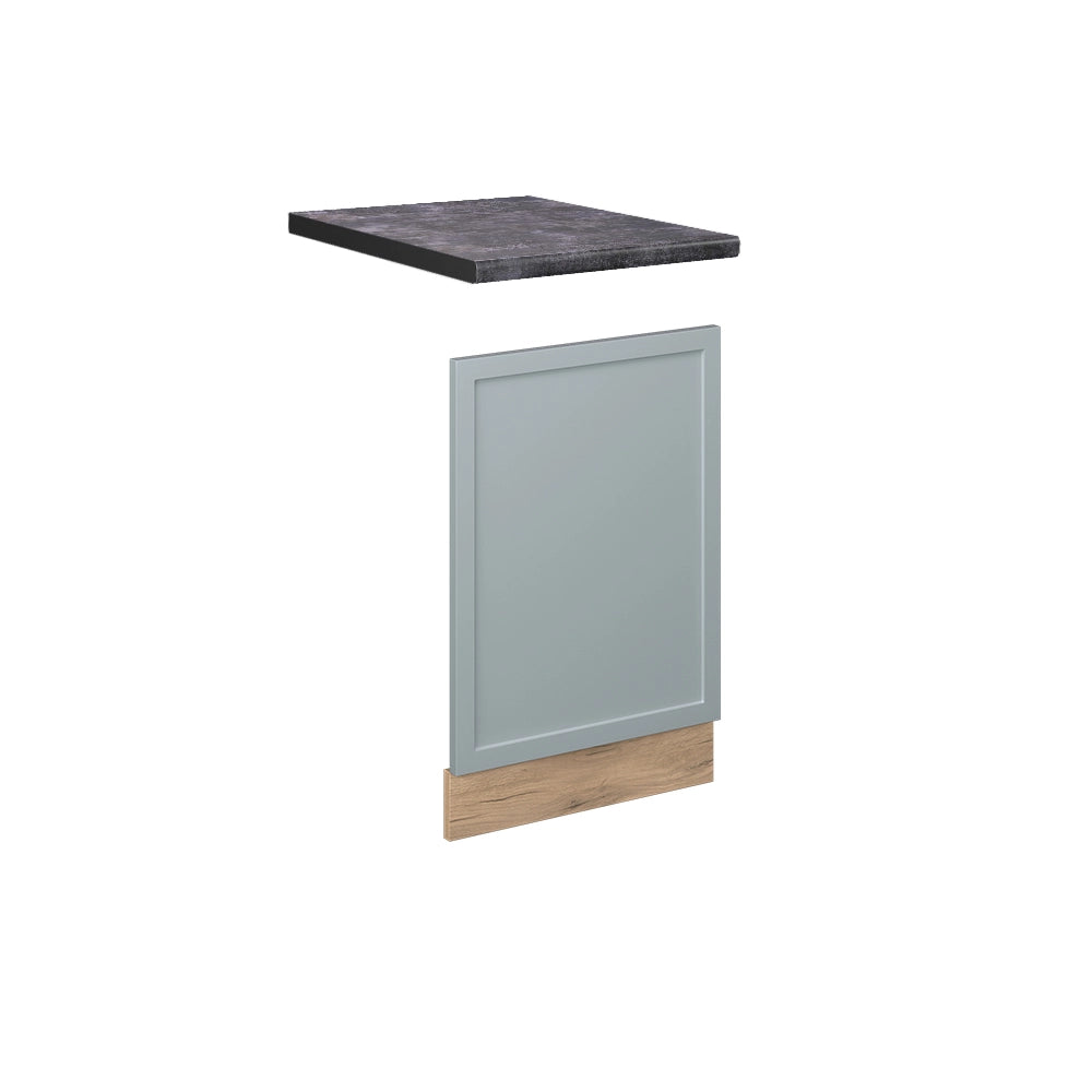 Pannello frontale Fame-Line Blu-grigio chiaro/Rovere dorato 45 cm, PL Antracite Vicco
