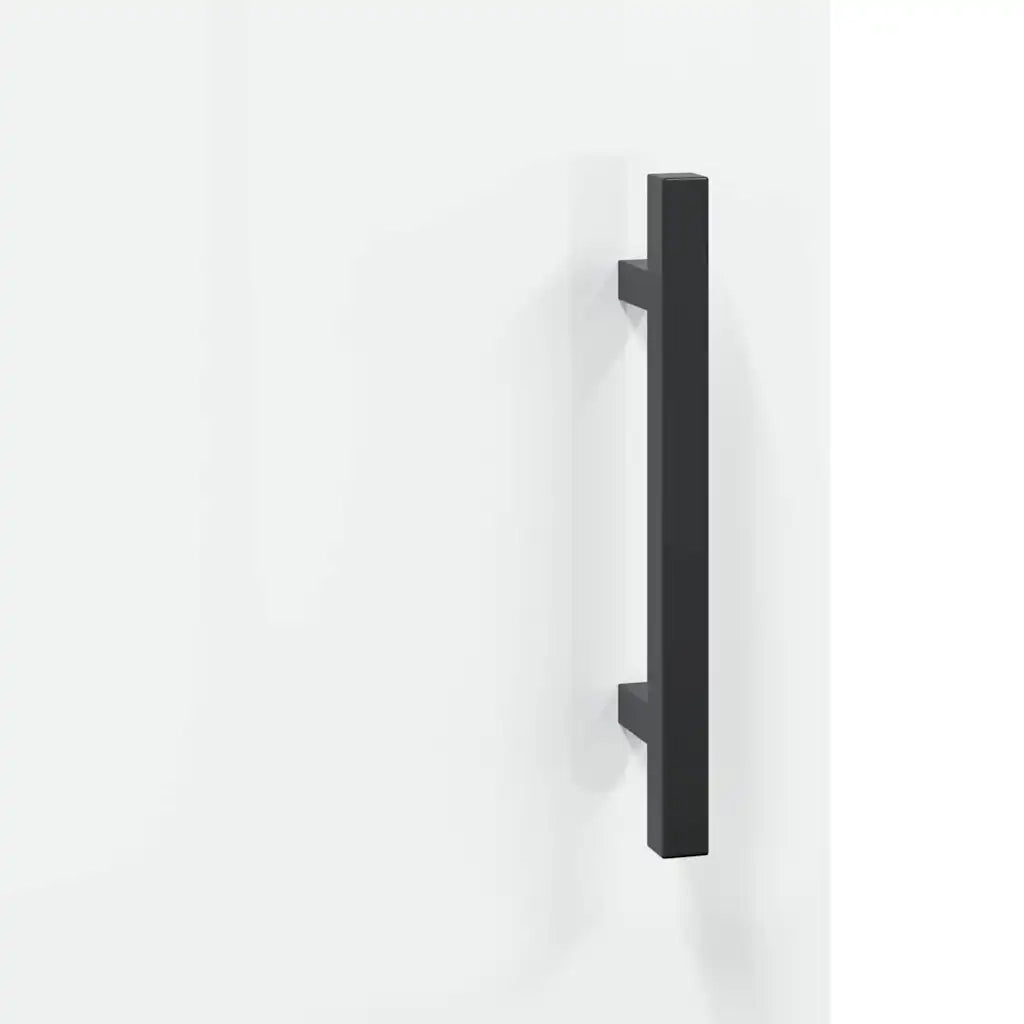 Comodini 2pz Bianco Lucido 40x40x50 cm in Legno Multistrato 827617