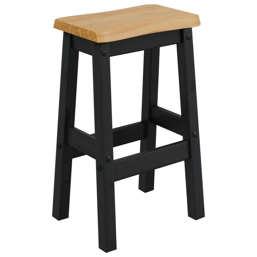 VidaXL Sgabello da Bar Alto EKAI 2 pcs Nero 40 x 29 x 63 cm 42037015