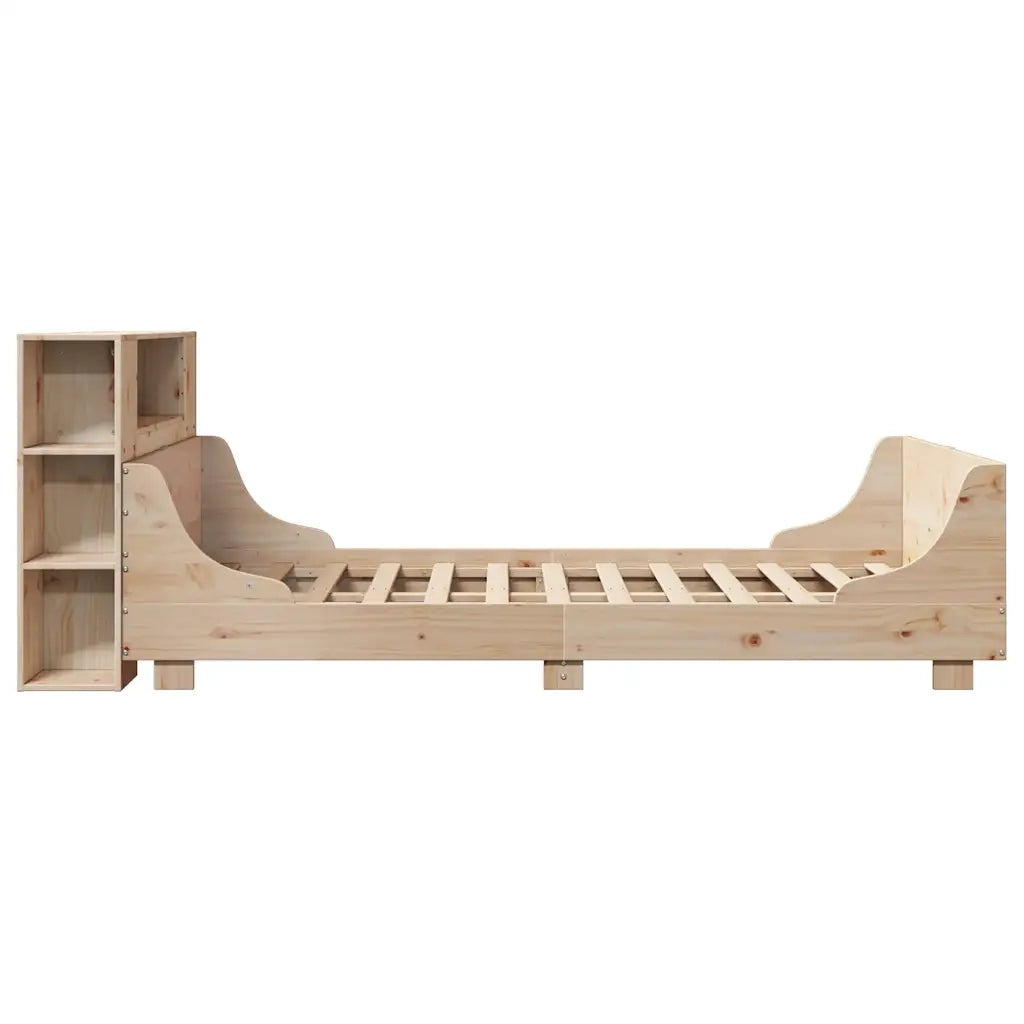 Letto senza Materasso-Struttura Letto 135x190 cm in Legno Massello di Pino 250480