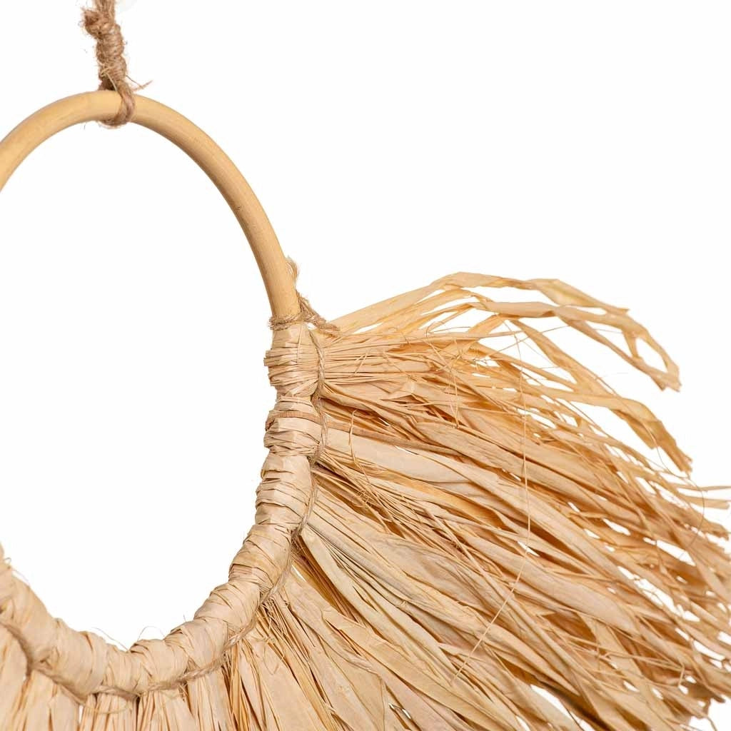 Collana decorazione muro in fibra naturale marrone 23x02x16h