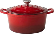 Pentola con coperchio in ghisa - incl. coperchiera - Ø 25 cm 4 litri rosso