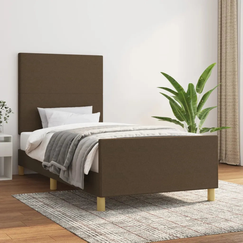 Giroletto senza Materasso Marrone Scuro 90x200 cm Tessuto 3124866