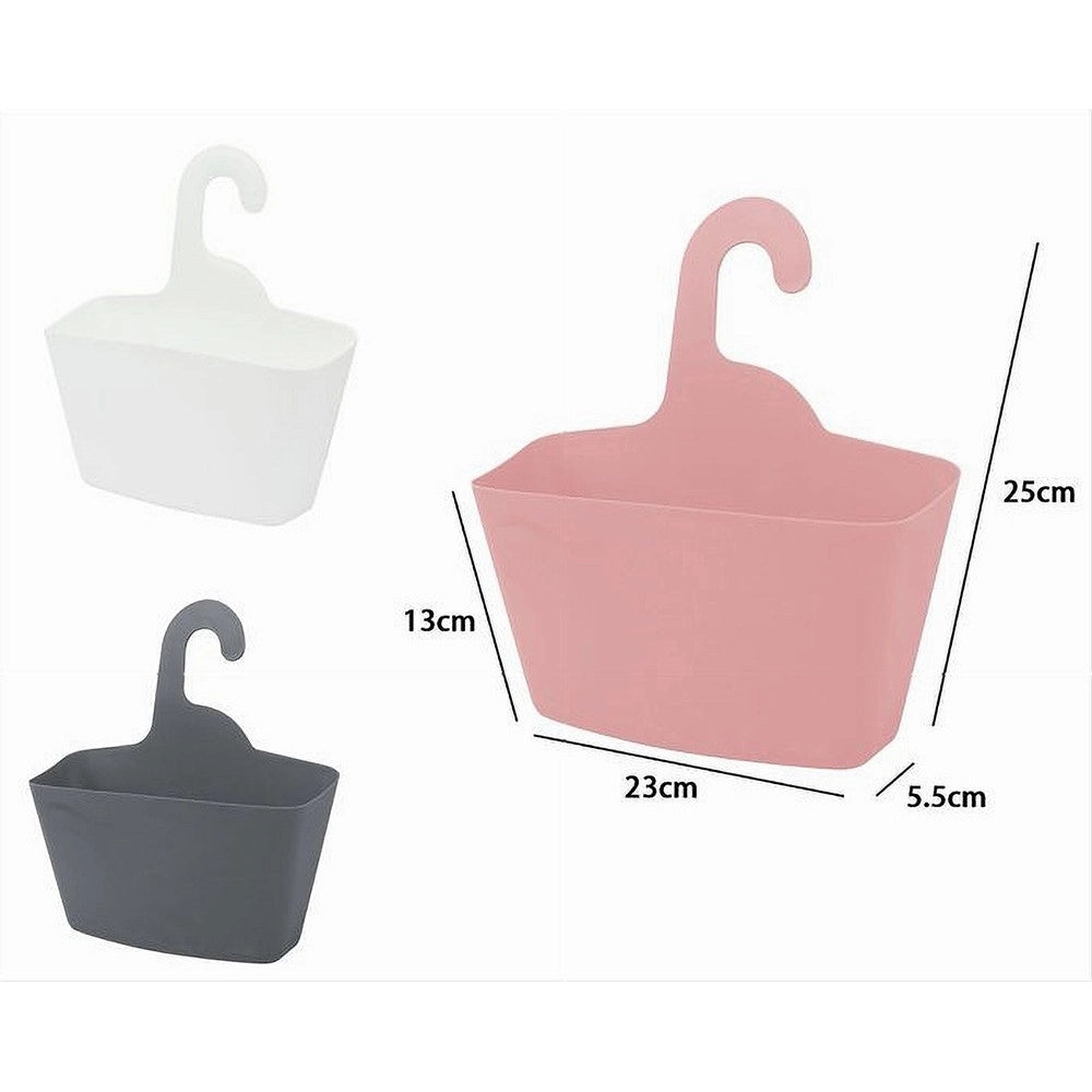 Trade Shop - Cestino Porta Oggetti Con Gancio Appendere Doccia Bagno Casa Vari Colori 79459 -