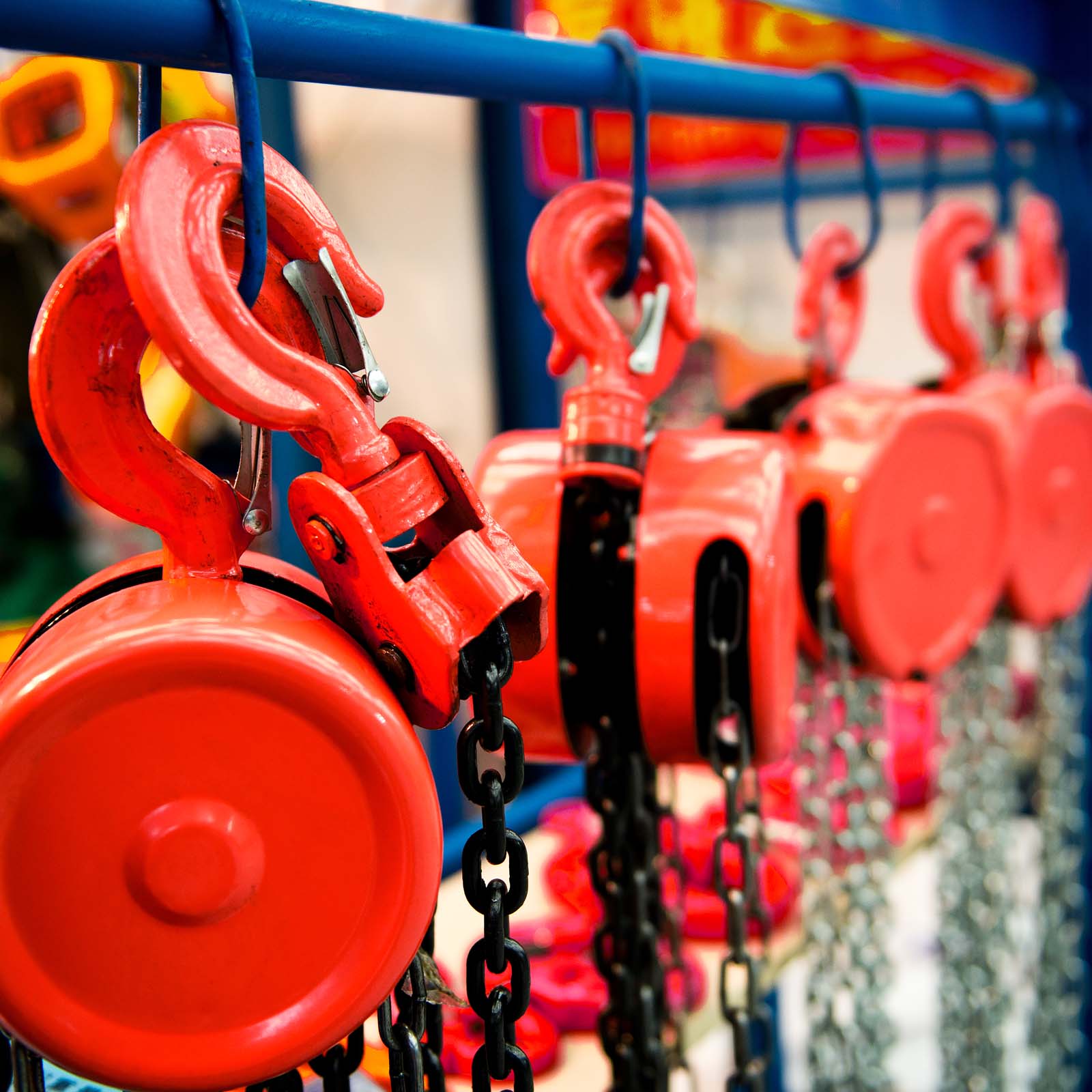 Paranco a catena manuale, max 5000 kg, con catena di 3 m, per sollevamento di carichi pesanti