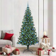 Albero di Natale artificiale con luci integrate Verde 210 cm