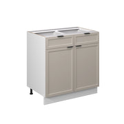 Vicco Mobiletto base per cucina GrigioBeige 80 cm senza piano di lavoro