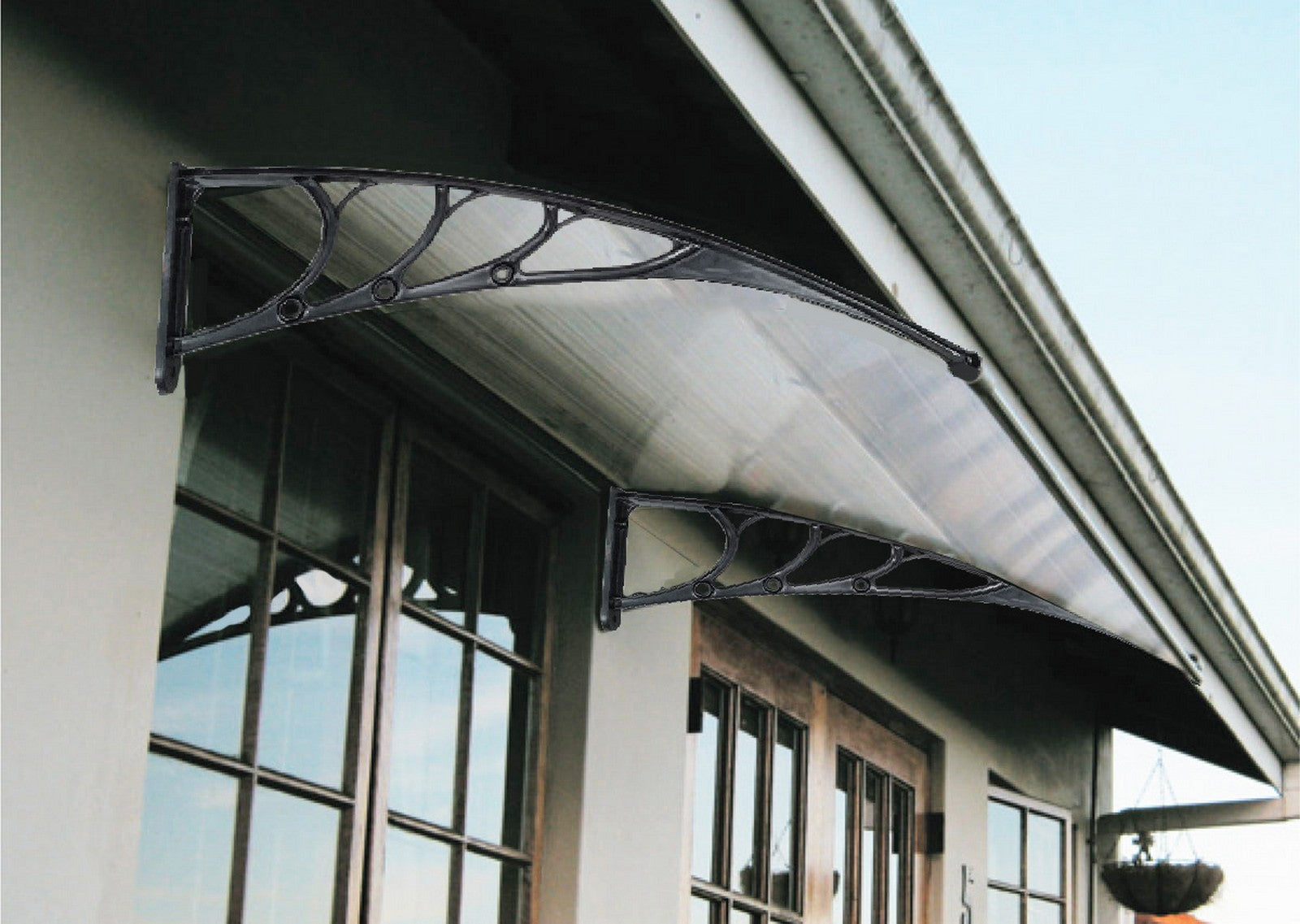 pensilina con supporto in policarbonato cm 150 x 100 opaco cod:ferx.9893