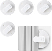 Clip per docciaschermo 4 pezzi - Autoadesivo - Protezione dalla pioggia - Impermeabile - Materiale plastico/metallo - 5 pollici / 12,7 cm - Clip per docciaschermo