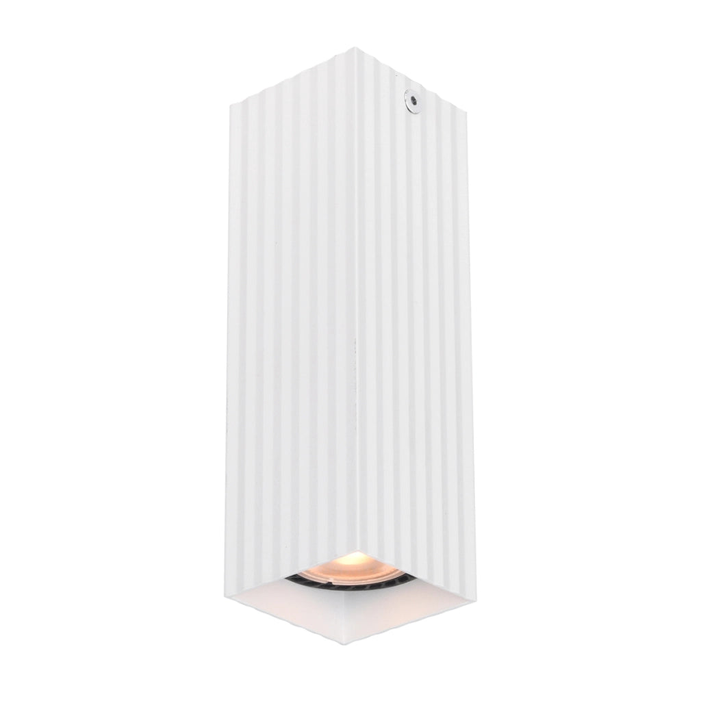 Spot soffitto TECNO bianco rigato quadrato 17cm GU10