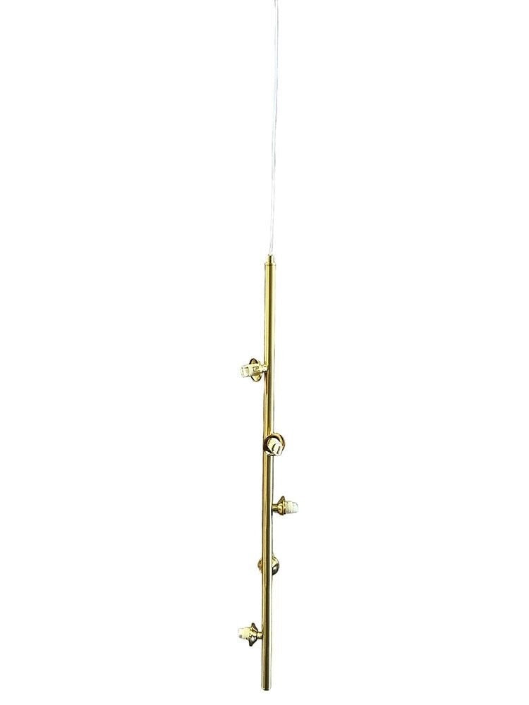 Lampadario moderno a sospensione con 5 sfere e attacco per lampadine a LED G9